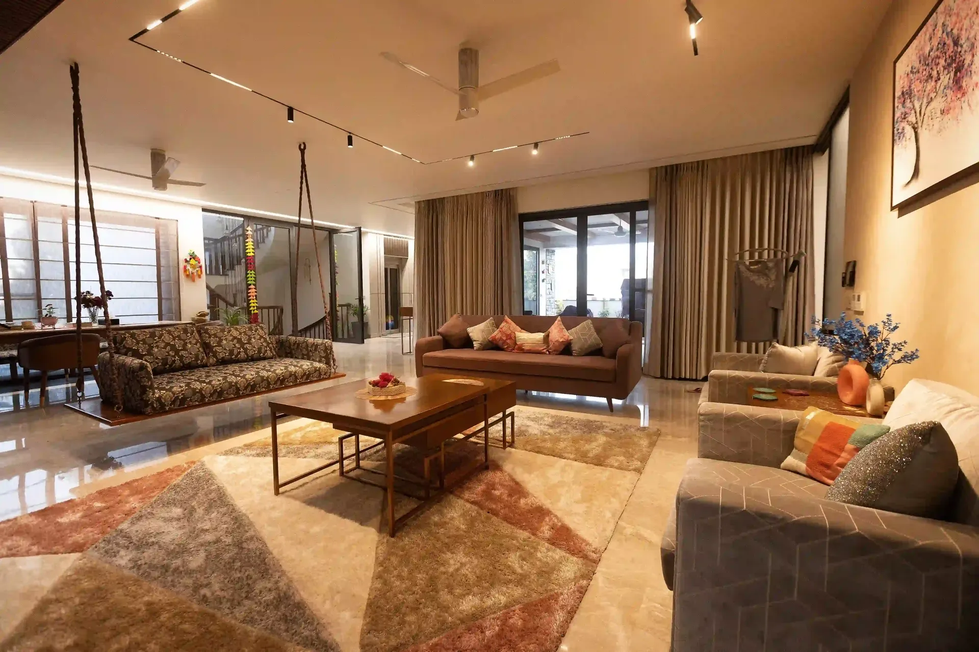 Contemporary Luxury Villa Courtyard Design Punjab